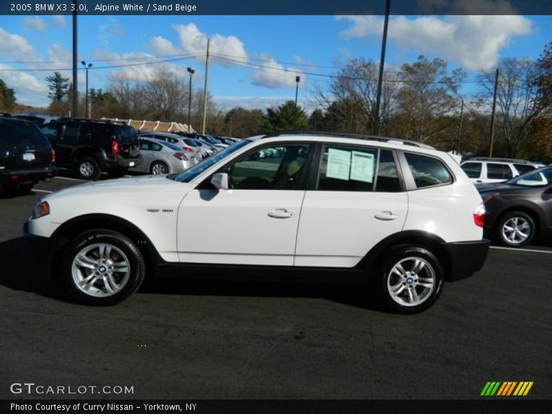 Alpine White / Sand Beige 2005 BMW X3 3.0i