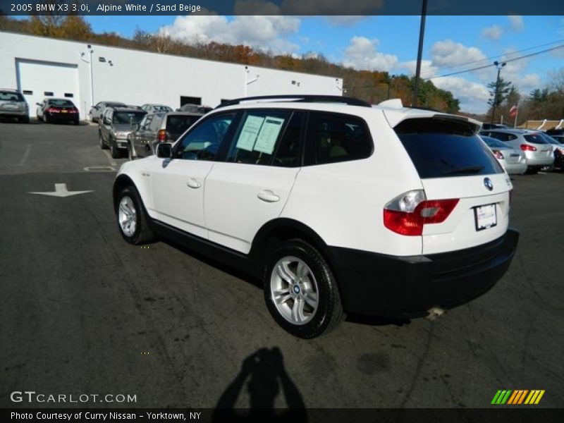 Alpine White / Sand Beige 2005 BMW X3 3.0i