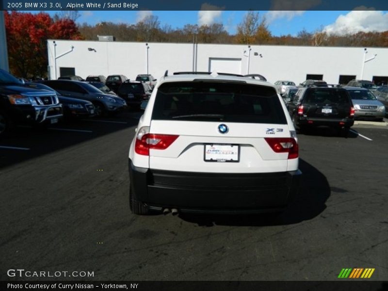Alpine White / Sand Beige 2005 BMW X3 3.0i