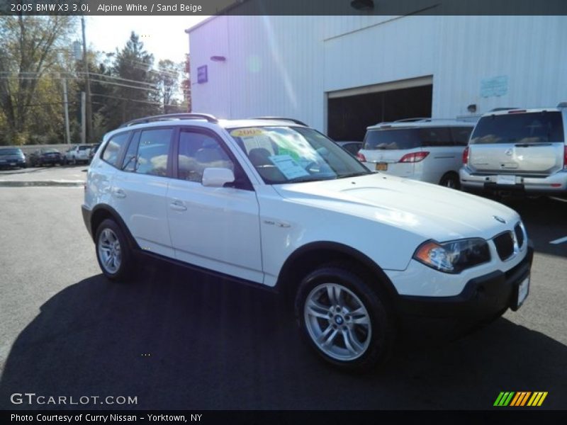Alpine White / Sand Beige 2005 BMW X3 3.0i