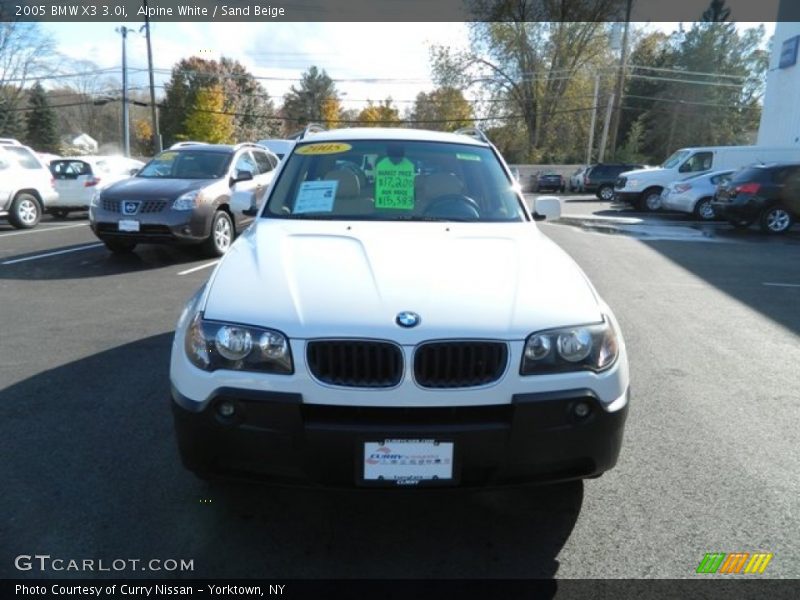 Alpine White / Sand Beige 2005 BMW X3 3.0i
