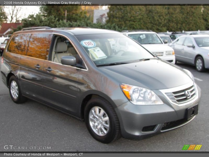 Nimbus Gray Metallic / Gray 2008 Honda Odyssey EX-L