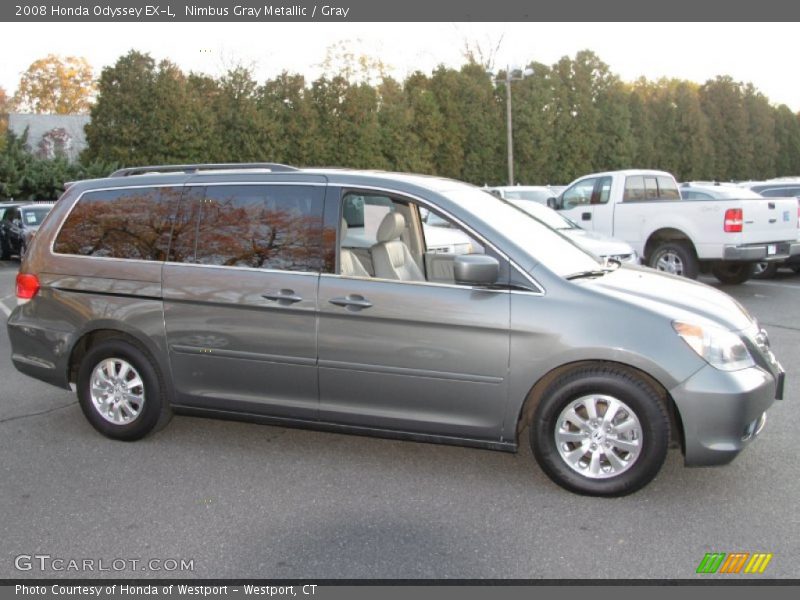 Nimbus Gray Metallic / Gray 2008 Honda Odyssey EX-L