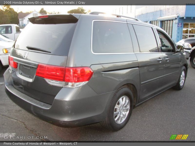 Nimbus Gray Metallic / Gray 2008 Honda Odyssey EX-L