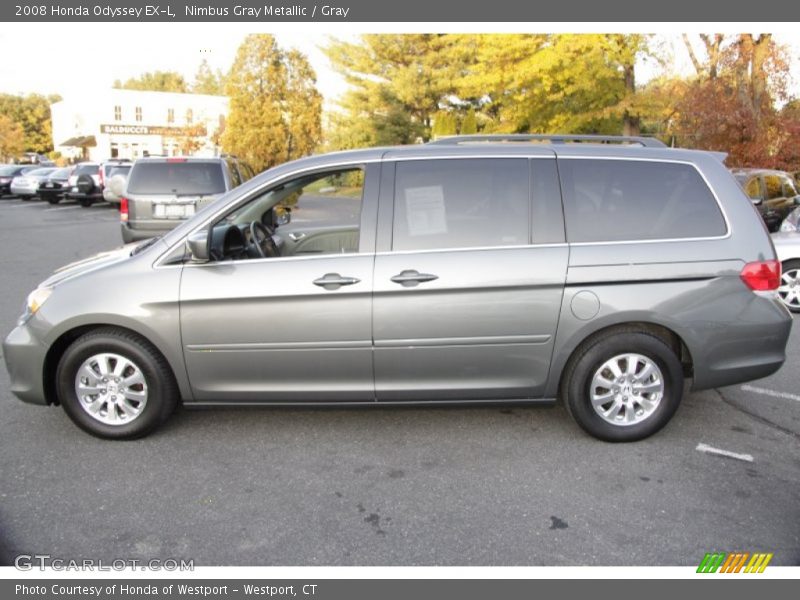 Nimbus Gray Metallic / Gray 2008 Honda Odyssey EX-L