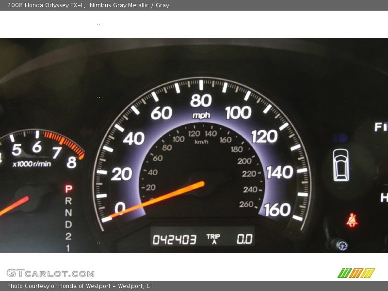 Nimbus Gray Metallic / Gray 2008 Honda Odyssey EX-L