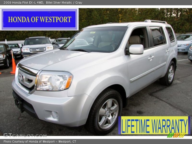 Billet Silver Metallic / Gray 2009 Honda Pilot EX-L 4WD