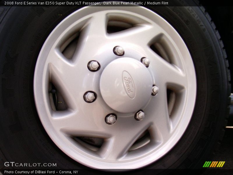 Dark Blue Pearl Metallic / Medium Flint 2008 Ford E Series Van E350 Super Duty XLT Passenger