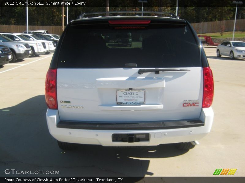 Summit White / Ebony 2012 GMC Yukon SLE