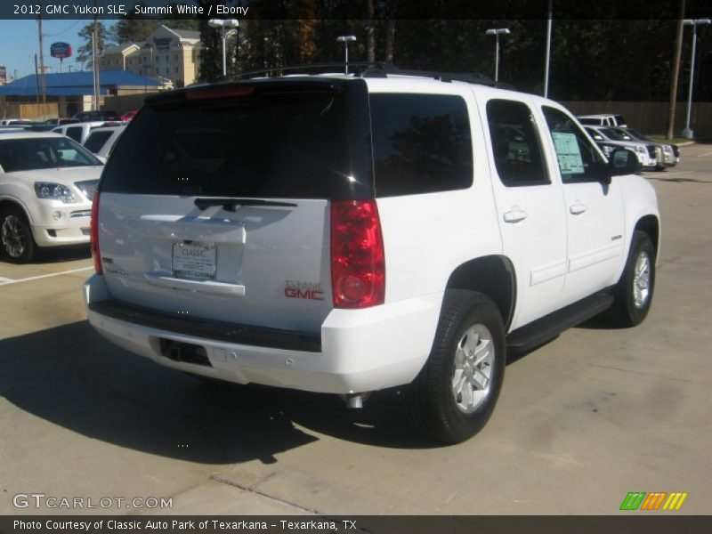 Summit White / Ebony 2012 GMC Yukon SLE