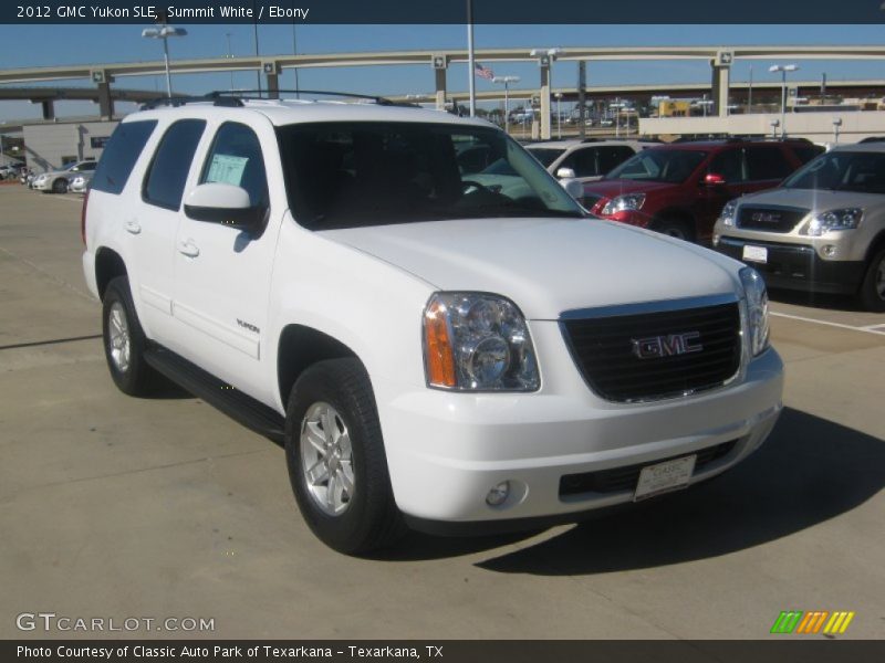 Summit White / Ebony 2012 GMC Yukon SLE