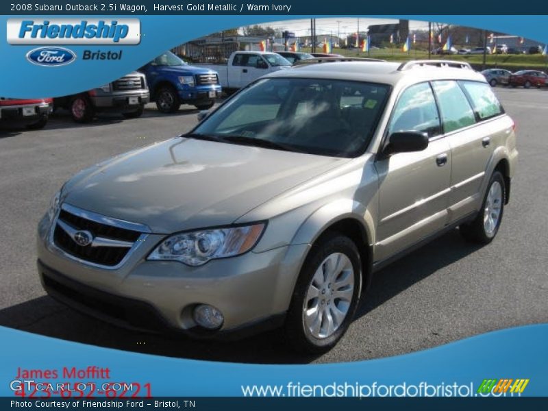 Harvest Gold Metallic / Warm Ivory 2008 Subaru Outback 2.5i Wagon