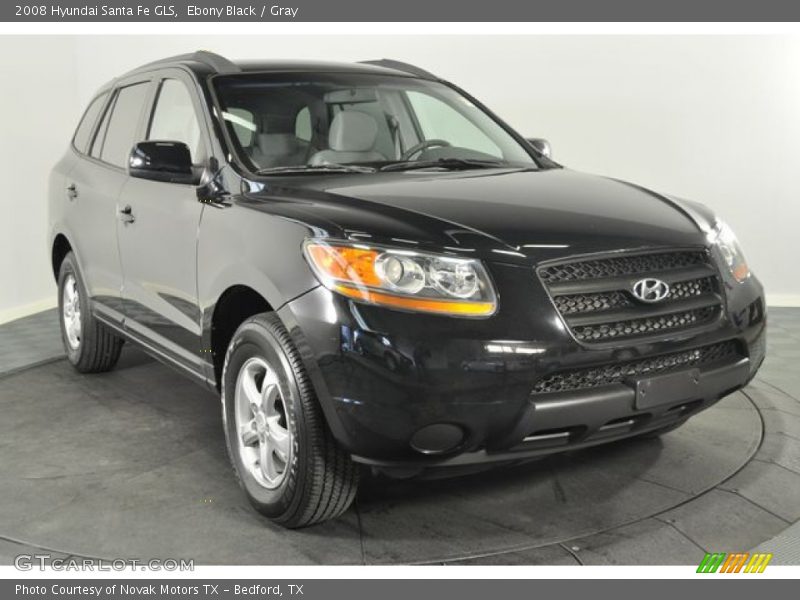 Ebony Black / Gray 2008 Hyundai Santa Fe GLS