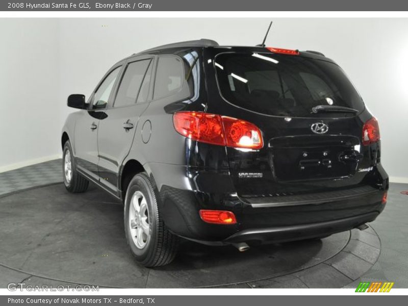 Ebony Black / Gray 2008 Hyundai Santa Fe GLS