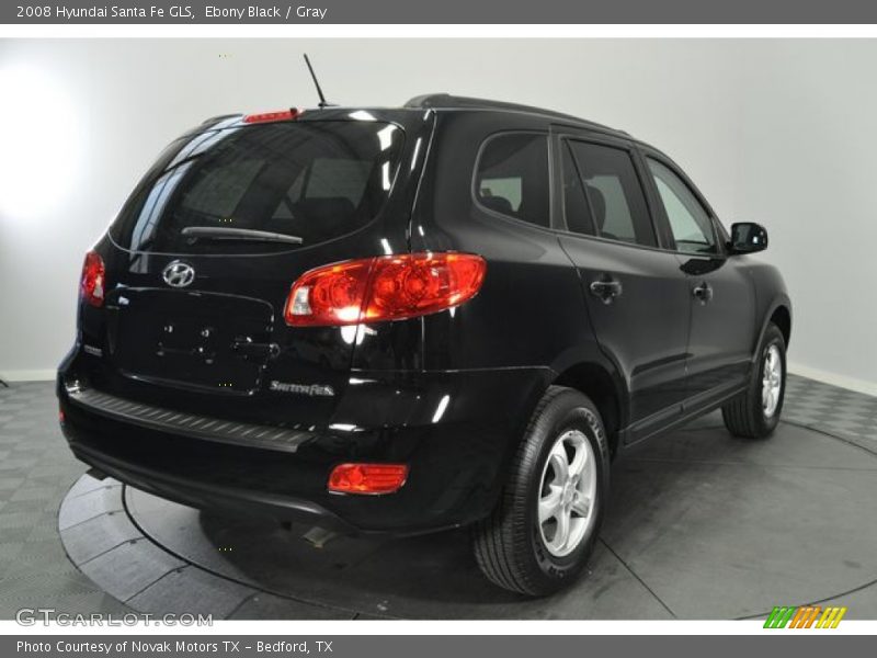 Ebony Black / Gray 2008 Hyundai Santa Fe GLS