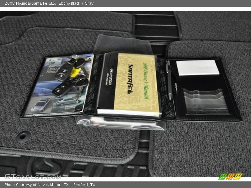 Ebony Black / Gray 2008 Hyundai Santa Fe GLS