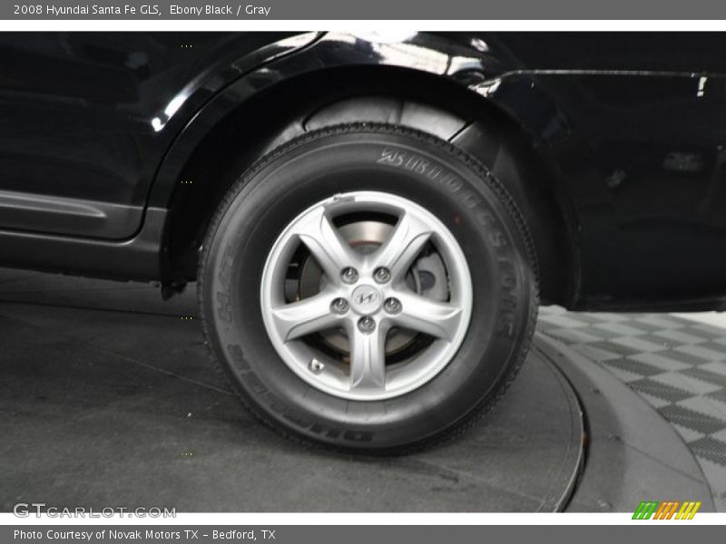 Ebony Black / Gray 2008 Hyundai Santa Fe GLS