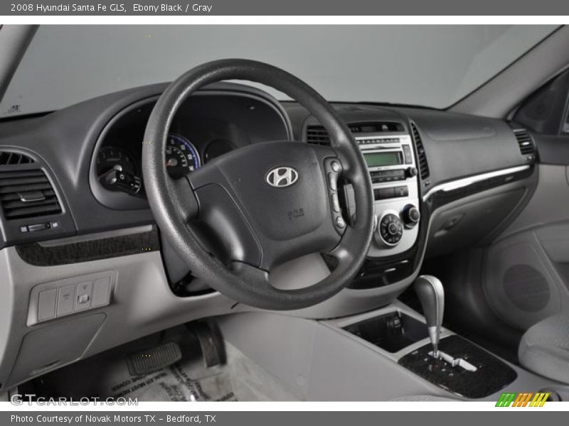 Ebony Black / Gray 2008 Hyundai Santa Fe GLS