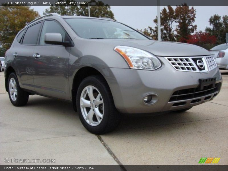 Gotham Gray / Black 2010 Nissan Rogue SL AWD