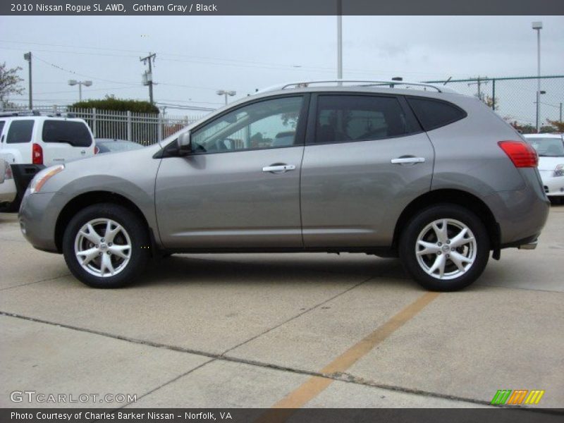 Gotham Gray / Black 2010 Nissan Rogue SL AWD