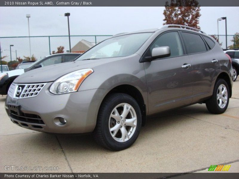 Gotham Gray / Black 2010 Nissan Rogue SL AWD
