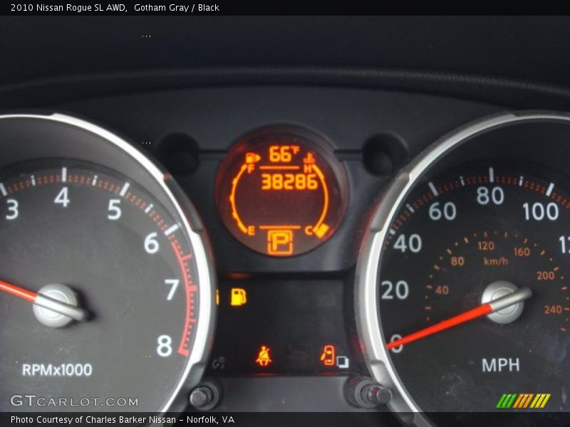 Gotham Gray / Black 2010 Nissan Rogue SL AWD