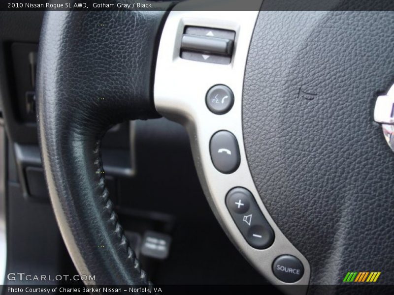 Gotham Gray / Black 2010 Nissan Rogue SL AWD