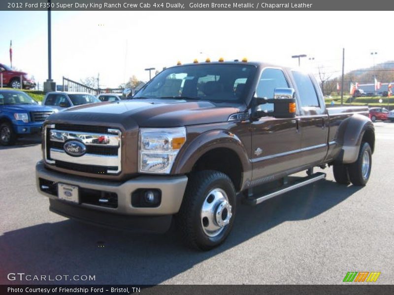 Golden Bronze Metallic / Chaparral Leather 2012 Ford F350 Super Duty King Ranch Crew Cab 4x4 Dually