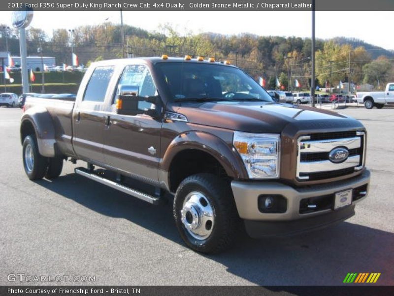 Golden Bronze Metallic / Chaparral Leather 2012 Ford F350 Super Duty King Ranch Crew Cab 4x4 Dually