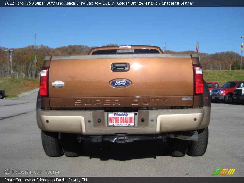 Golden Bronze Metallic / Chaparral Leather 2012 Ford F350 Super Duty King Ranch Crew Cab 4x4 Dually