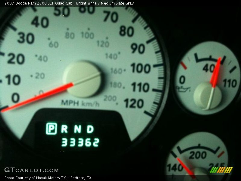 Bright White / Medium Slate Gray 2007 Dodge Ram 2500 SLT Quad Cab