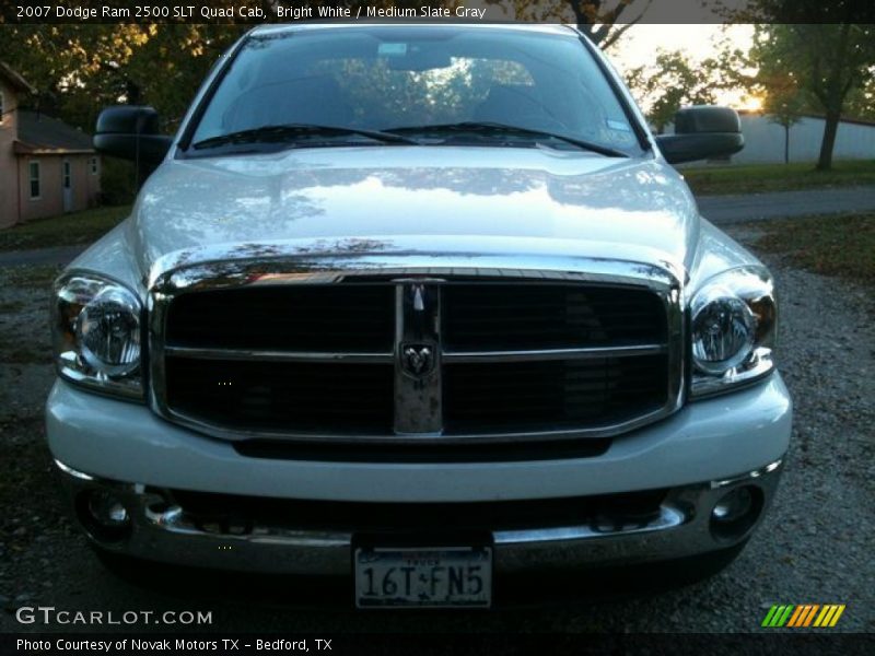 Bright White / Medium Slate Gray 2007 Dodge Ram 2500 SLT Quad Cab