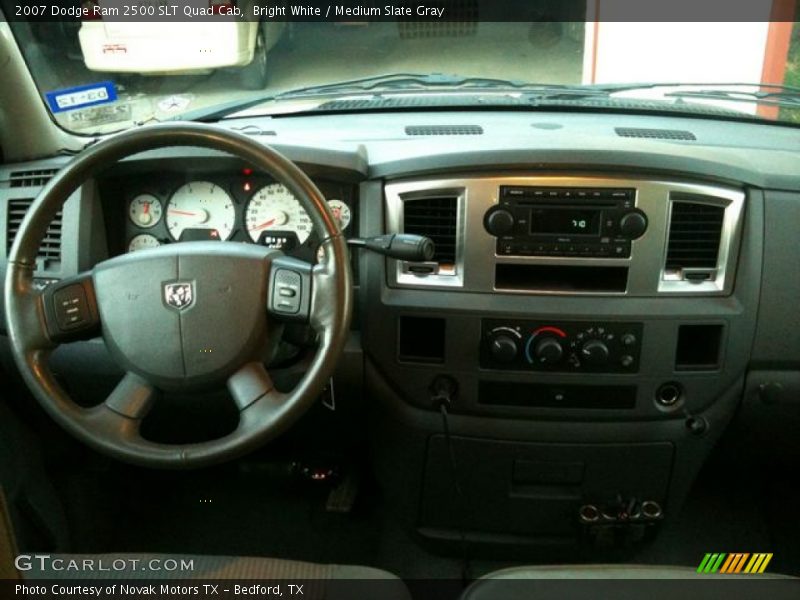 Bright White / Medium Slate Gray 2007 Dodge Ram 2500 SLT Quad Cab
