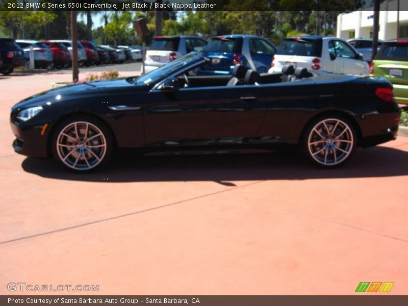 Jet Black / Black Nappa Leather 2012 BMW 6 Series 650i Convertible