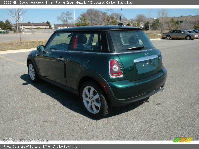 British Racing Green Metallic / Checkered Carbon Black/Black 2009 Mini Cooper Hardtop