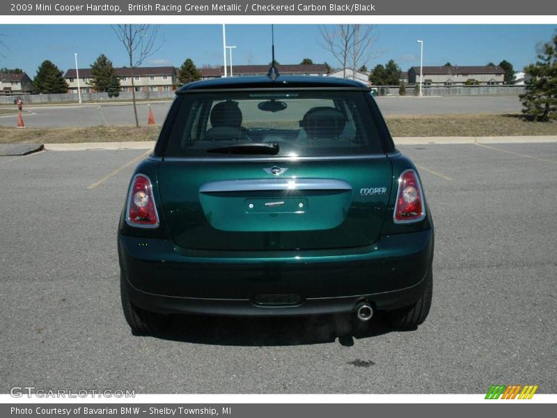 British Racing Green Metallic / Checkered Carbon Black/Black 2009 Mini Cooper Hardtop
