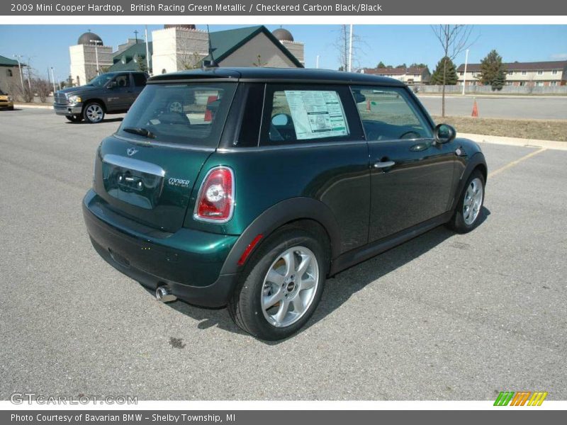 British Racing Green Metallic / Checkered Carbon Black/Black 2009 Mini Cooper Hardtop
