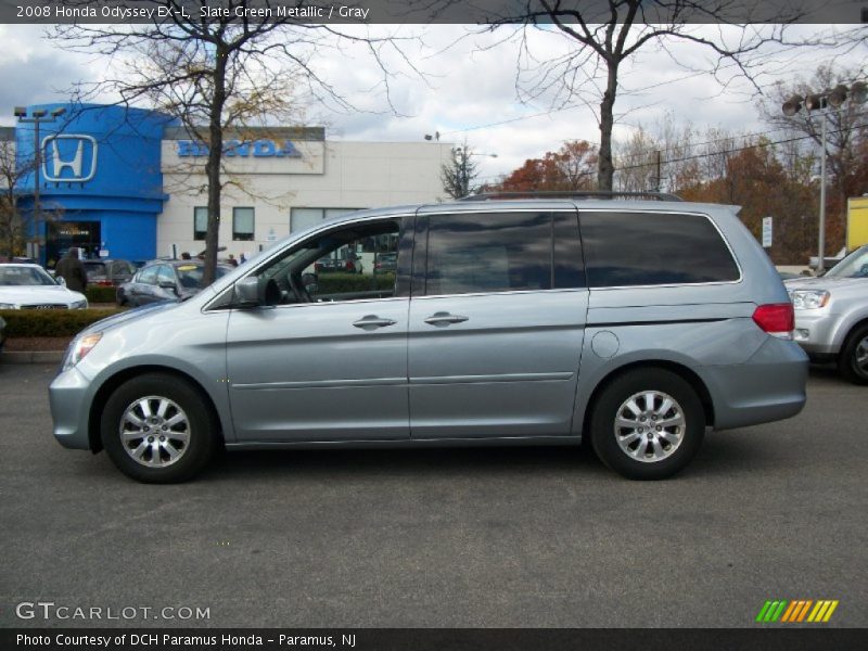 Slate Green Metallic / Gray 2008 Honda Odyssey EX-L