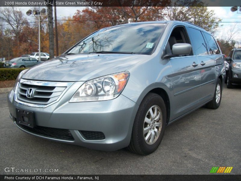 Slate Green Metallic / Gray 2008 Honda Odyssey EX-L