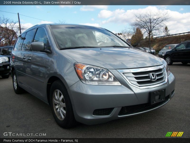 Slate Green Metallic / Gray 2008 Honda Odyssey EX-L