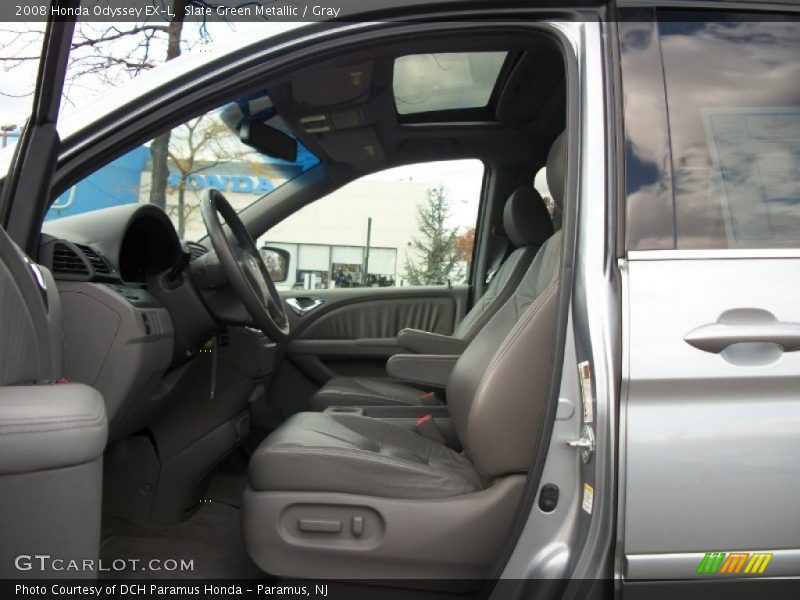 Slate Green Metallic / Gray 2008 Honda Odyssey EX-L