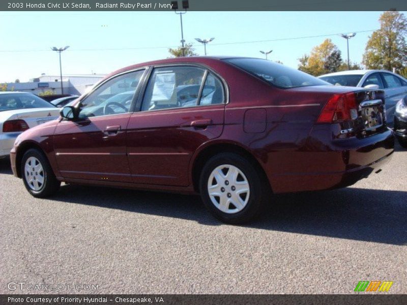 Radiant Ruby Pearl / Ivory 2003 Honda Civic LX Sedan