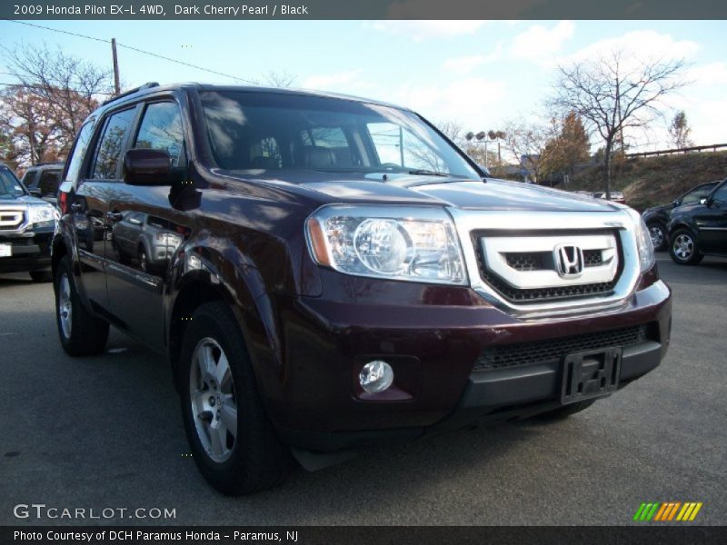 Dark Cherry Pearl / Black 2009 Honda Pilot EX-L 4WD