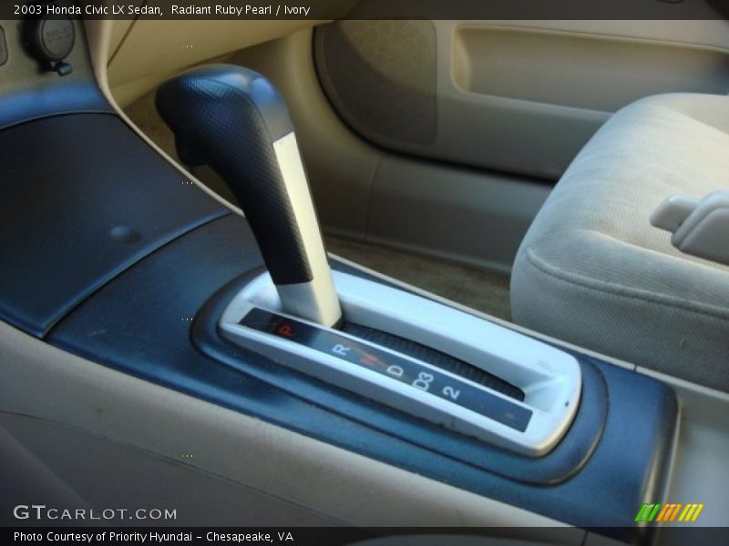 Radiant Ruby Pearl / Ivory 2003 Honda Civic LX Sedan