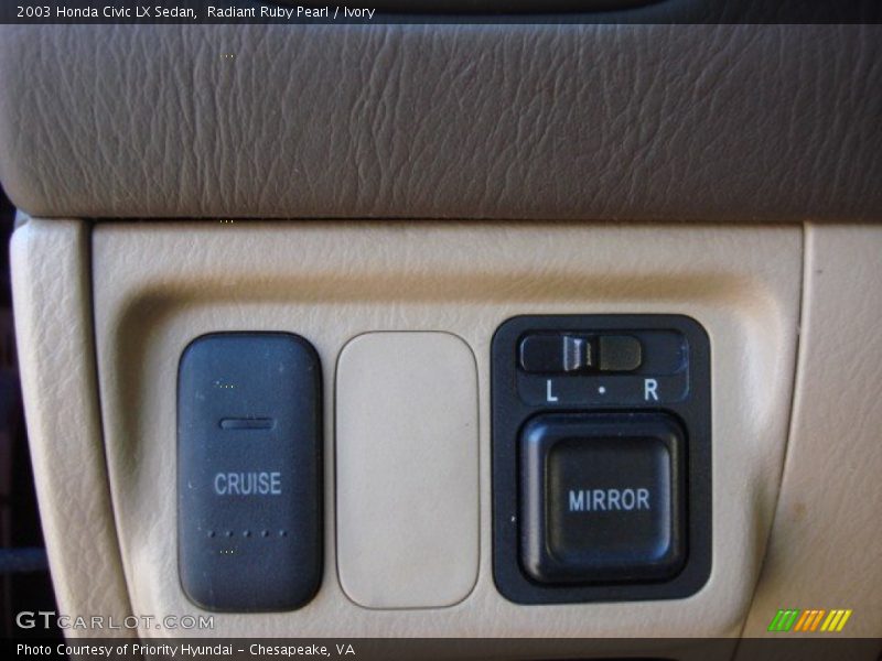 Radiant Ruby Pearl / Ivory 2003 Honda Civic LX Sedan