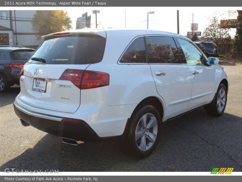 Aspen White Pearl / Taupe 2011 Acura MDX Technology