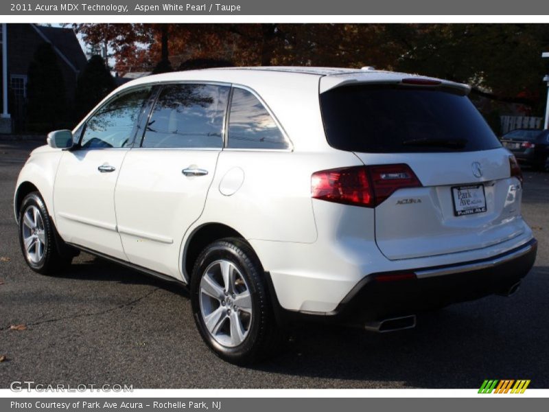Aspen White Pearl / Taupe 2011 Acura MDX Technology