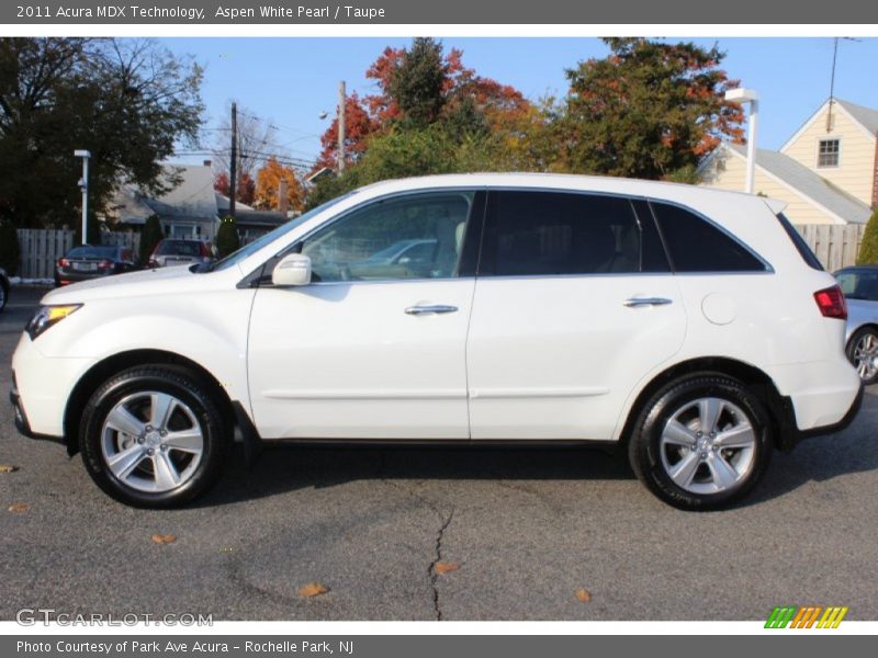 Aspen White Pearl / Taupe 2011 Acura MDX Technology