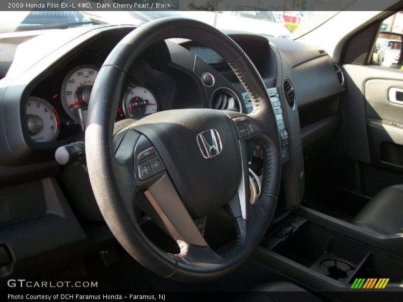 Dark Cherry Pearl / Black 2009 Honda Pilot EX-L 4WD