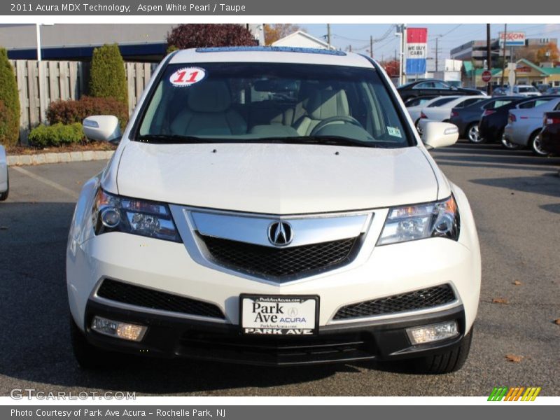 Aspen White Pearl / Taupe 2011 Acura MDX Technology